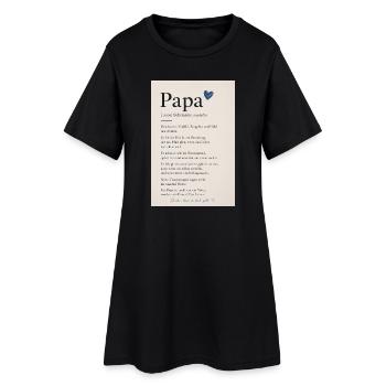Danke Papa - Frauen T-Shirt-Kleid - Schwarz - Vorne