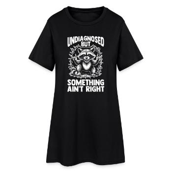 Non diagnostiqué Mais quelque chose ne va pas, Raccoon - Robe T-shirt Femme - noir - Devant
