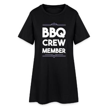 Bbq Crew - Frauen T-Shirt-Kleid - Schwarz - Vorne