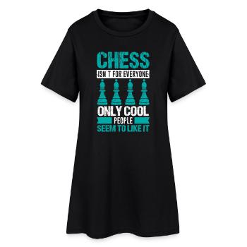 Chess Chess Player Chessboard - Women’s T-Shirt Dress - black - Front