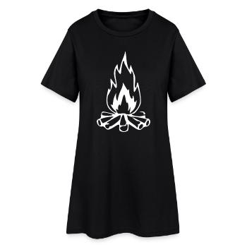 Fire Campfire Gift Fire Brigade - Robe T-shirt Femme - noir - Devant