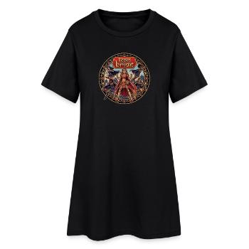 Pouvoir de l’équipe Bride Mandala - Robe T-shirt Femme - noir - Devant