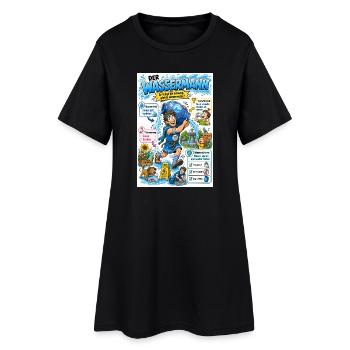 Der Wassermann – die Lösung eimerweise - Frauen T-Shirt-Kleid - Schwarz - Vorne