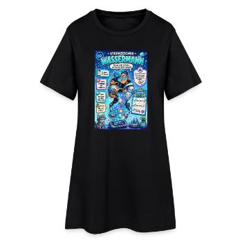 Wassermann - Zukunft? Ich bin schon morgen, klar! - Frauen T-Shirt-Kleid - Schwarz - Vorne
