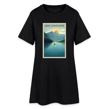 Lake Constance | Vintage Travel Poster - Frauen T-Shirt-Kleid - Schwarz - Vorne