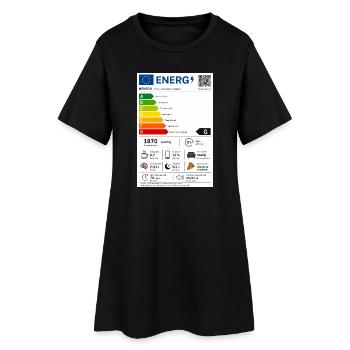 Energy - Frauen T-Shirt-Kleid - Schwarz - Vorne