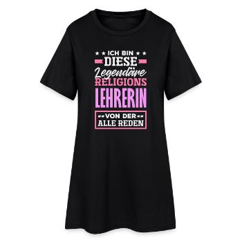Legendäre Religionslehrerin - Frauen T-Shirt-Kleid - Schwarz - Vorne