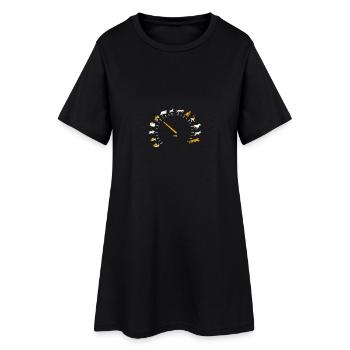 Animal Lover Speed Gauge Humor - Frauen T-Shirt-Kleid - Schwarz - Vorne