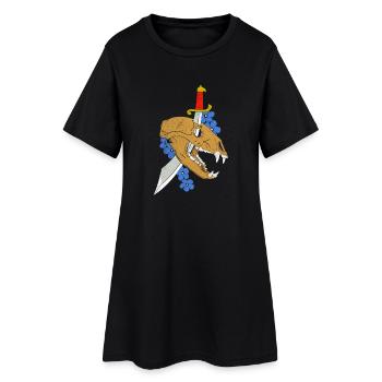 KodiakCrâne avec poignard et fleurs - Robe T-shirt Femme - noir - Devant