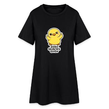 La fille à l’attitude zéro coinne - Robe T-shirt Femme - noir - Devant