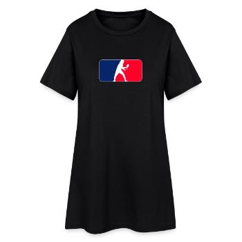 Ping-ping-mique bleu blanc rouge streetwear - Robe T-shirt Femme - noir - Devant