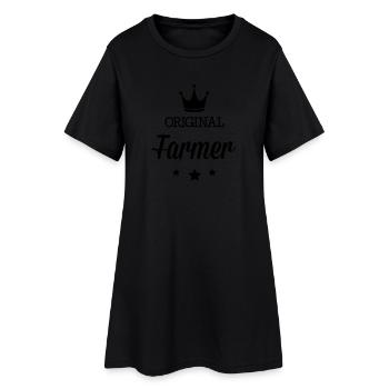 Original 3 étoiles luxe agriculteur - Robe T-shirt Femme - noir - Devant