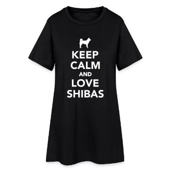Shiba Inu - Robe T-shirt Femme - noir - Devant