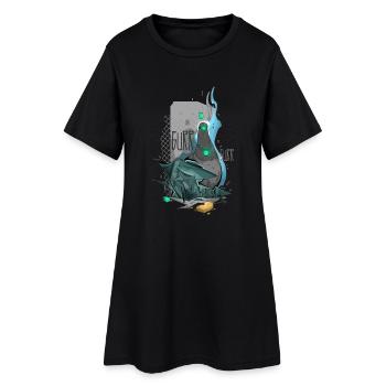 Pigeon - Robe T-shirt Femme - noir - Devant