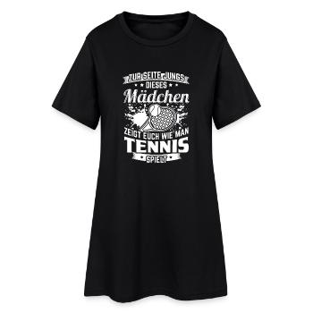 tennis ZUR SEITE jungs - Frauen T-Shirt-Kleid - Schwarz - Vorne