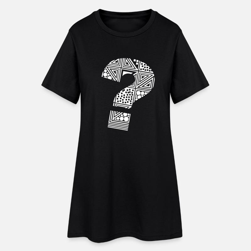 point d'interrogation ? - Robe T-shirt Femme - noir
