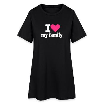 Family - Women’s T-Shirt Dress - black - Front