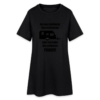Tu as peut-être la plus belle caravane... - Robe T-shirt Femme - noir - Devant