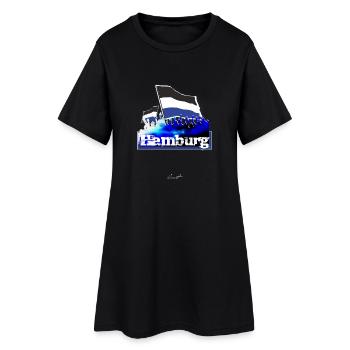 hambourg all4one - Robe T-shirt Femme - noir - Devant