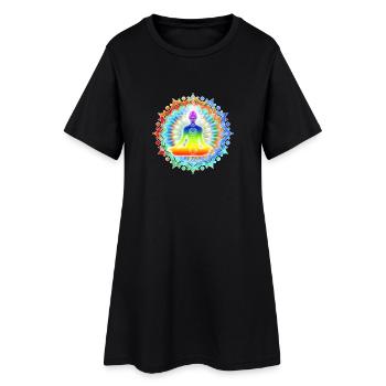 Yoga Lotus Chakra Meditation II.png - Frauen T-Shirt-Kleid - Schwarz - Vorne