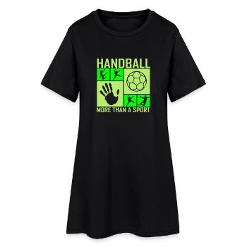 Handball Mosaik Block 2 - Frauen T-Shirt-Kleid - Schwarz - Vorne