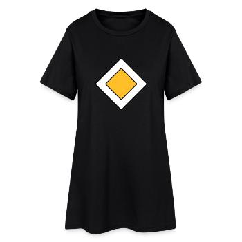 signe Way - Robe T-shirt Femme - noir - Devant