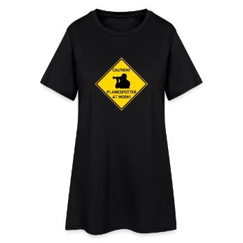 Planespotter at work! - Women’s T-Shirt Dress - black - Front