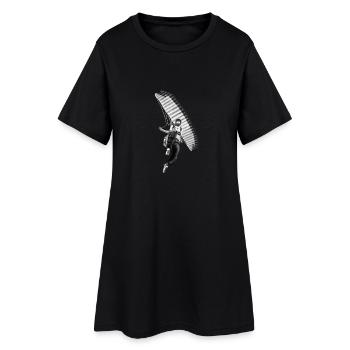 De LiTi-Gleitschirm - Frauen T-Shirt-Kleid - Schwarz - Vorne