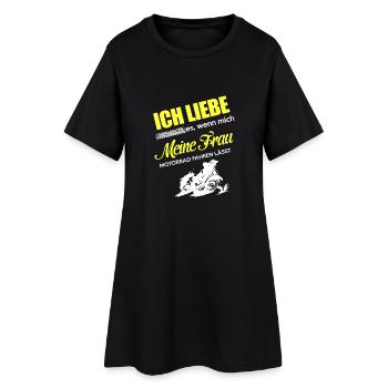 Motorrad Meine Frau - Frauen T-Shirt-Kleid - Schwarz - Vorne