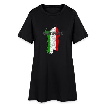 Shirt Sardaigne Sardegna - Robe T-shirt Femme - noir - Devant