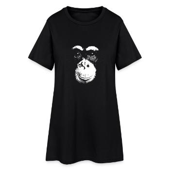 Schimpanse - Chimp - Chimpanzee - Frauen T-Shirt-Kleid - Schwarz - Vorne