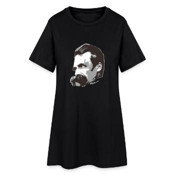 Nietzsche (3farbig) - Frauen T-Shirt-Kleid - Schwarz - Vorne