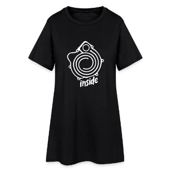 G-Lader inside weiß - Frauen T-Shirt-Kleid - Schwarz - Vorne