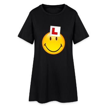 Smiley New Driver - Frauen T-Shirt-Kleid - Schwarz - Vorne