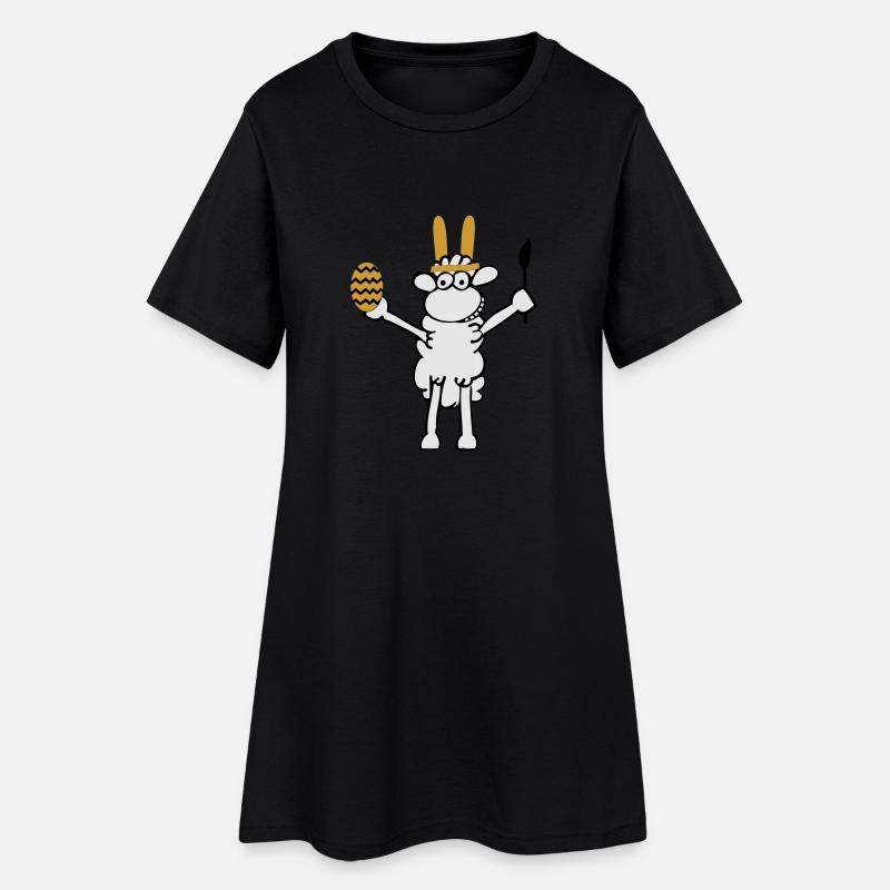 Eastersheep - Women’s T-Shirt Dress - black