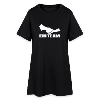 Ein Team Pferde Shirt - Frauen T-Shirt-Kleid - Schwarz - Vorne