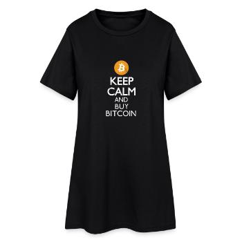 Gardez le calme et acheter Bitcoin! - Robe T-shirt Femme - noir - Devant