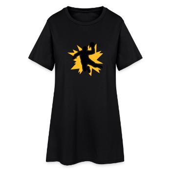 Handball - Frauen T-Shirt-Kleid - Schwarz - Vorne