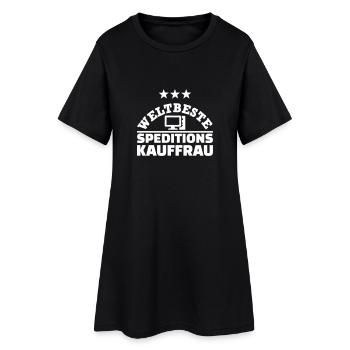 Speditionskauffrau - Frauen T-Shirt-Kleid - Schwarz - Vorne