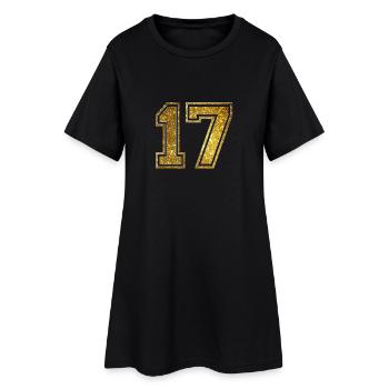 17 - 2017 - Gold Glitter - Robe T-shirt Femme - noir - Devant