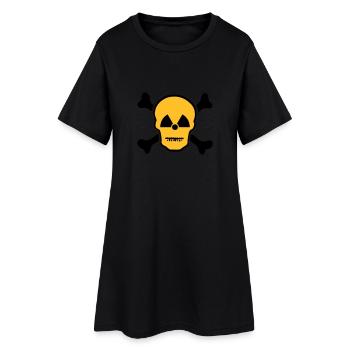 Crâne atomique - Robe T-shirt Femme - noir - Devant