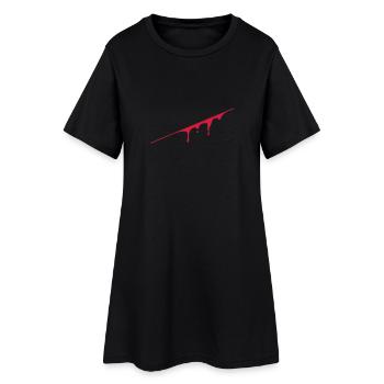 blood splatter - Robe T-shirt Femme - noir - Devant