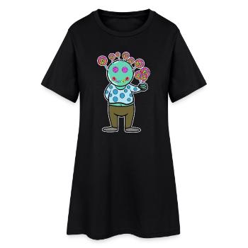 Sweet tooth Candy Bonbons Délicieux dessert - Robe T-shirt Femme - noir - Devant