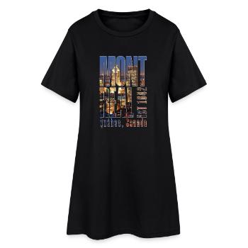Paysage urbain de Montréal - Robe T-shirt Femme - noir - Devant