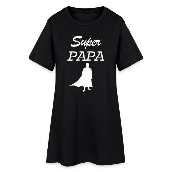 papa fêtes des pères cadeau fête des pères - Robe T-shirt Femme - noir - Devant