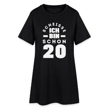 Funny 20th Birthday Gift - Women’s T-Shirt Dress - black - Front
