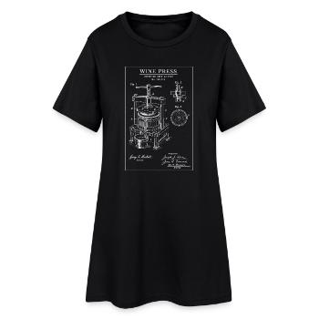 Plan directeur de presse à vin vintage - Robe T-shirt Femme - noir - Devant
