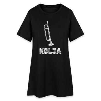 Kolja en trompettes - Robe T-shirt Femme - noir - Devant
