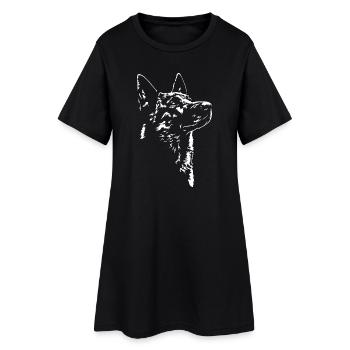 Hollandse Herder Silhouette de chien Wilsigns - Robe T-shirt Femme - noir - Devant