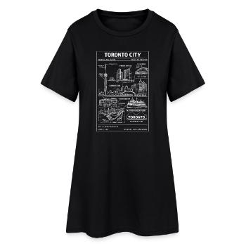 Plan directeur de la ligne de cite de Toronto - Robe T-shirt Femme - noir - Devant